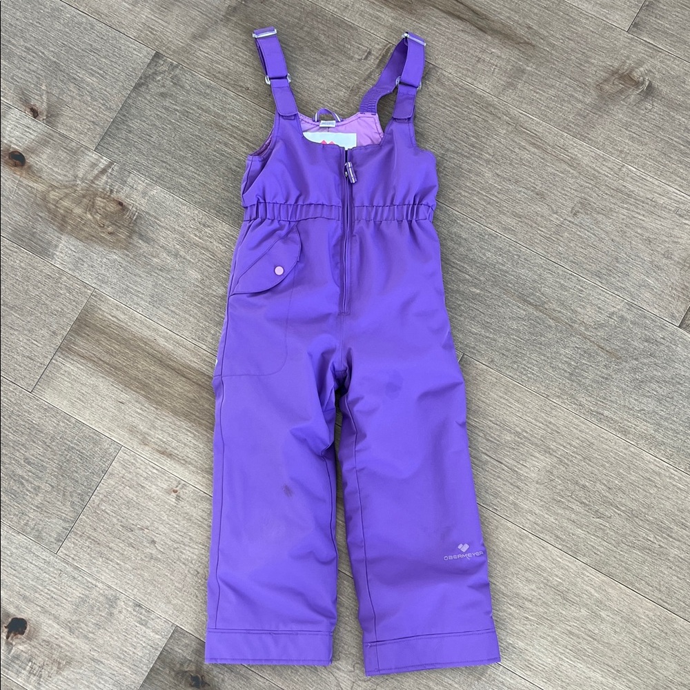 Obermeyer Purple Kids snow pants size 6 (I-Grow extended wear feature)